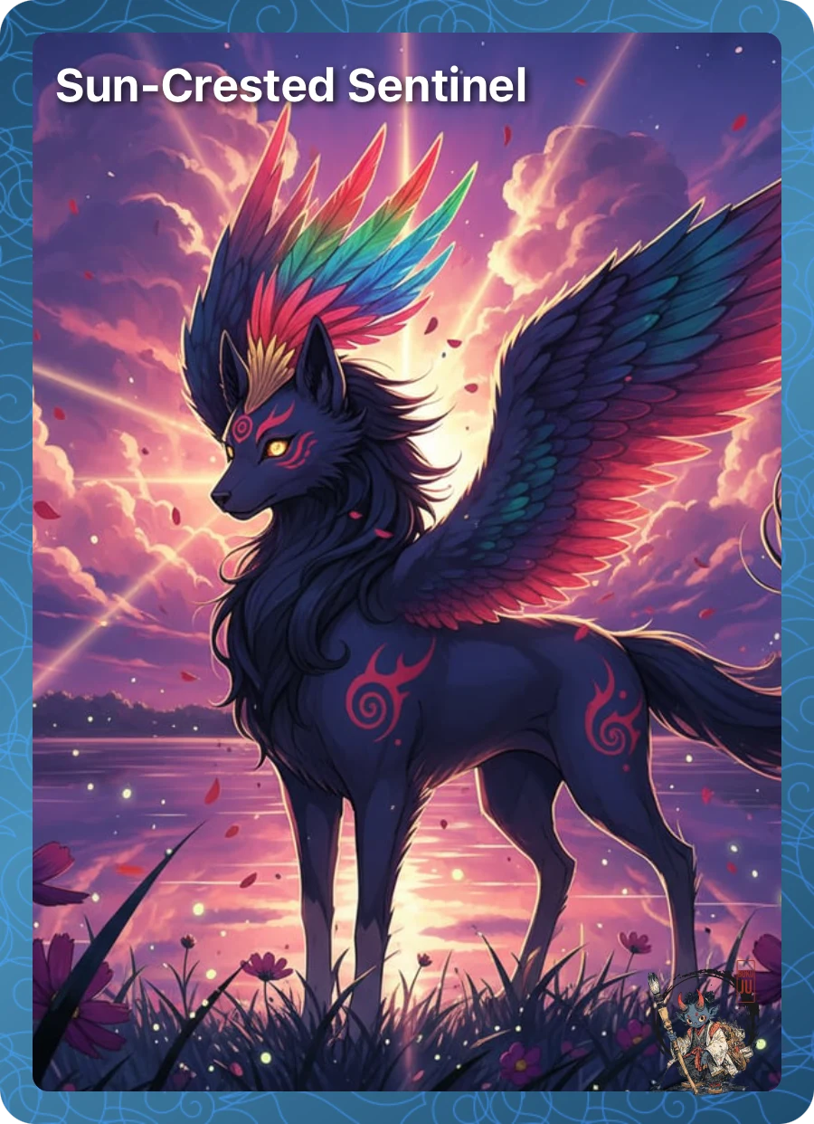 Sun-Crested Sentinel hybrid card